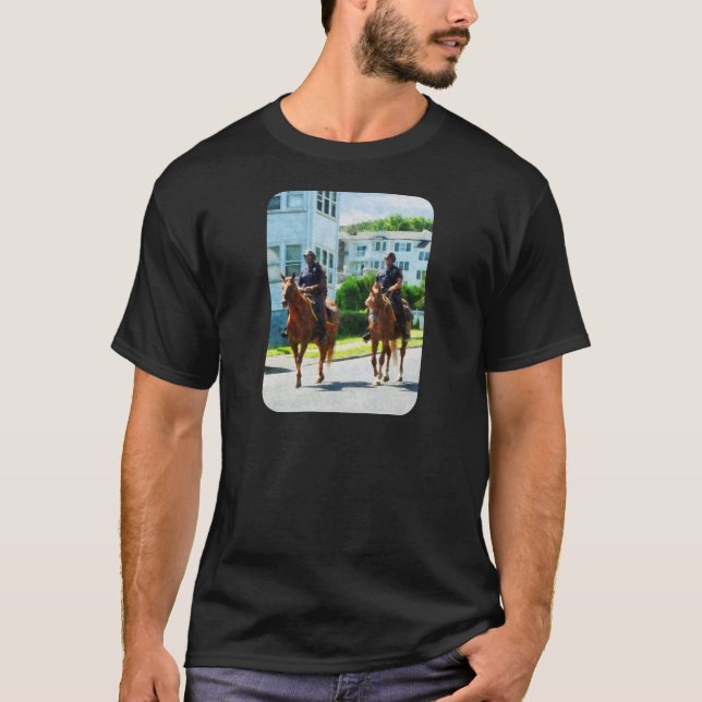 Zwei berittene Polizei T-Shirt (Vorderseite)