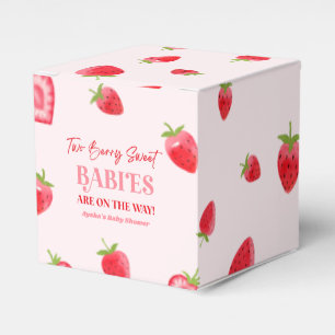 Zwei Berry Sweet Babies Strawberry Twin Baby Dusch Geschenkschachtel