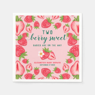 Zwei Berry Sweet Babies Twin Strawberry Baby Dusch Serviette