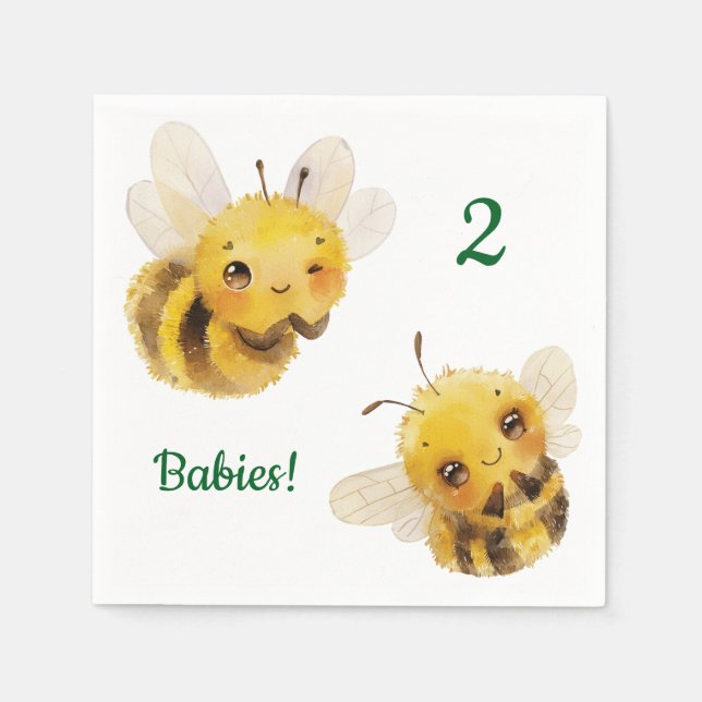 Zwei Bienen Napkins Serviette (Vorderseite)