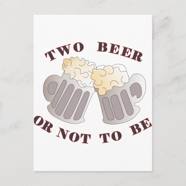 zwei Bier Postkarte (Vorderseite)