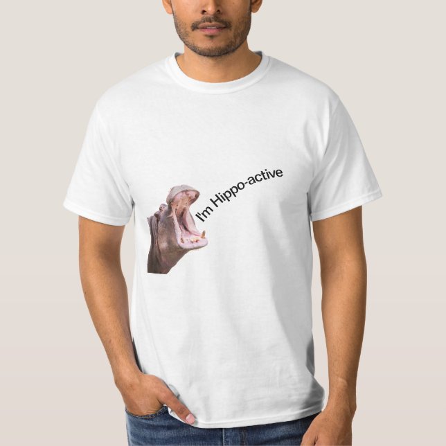 Zwei Big Mouth Hippo-T - Shirt (Vorderseite)