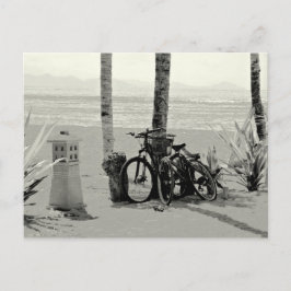 Zwei Bikes am Strand von Sanur auf Bali Postkarte