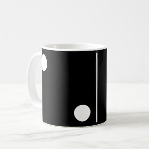 Zwei Black Domino-Tasse Kaffeetasse