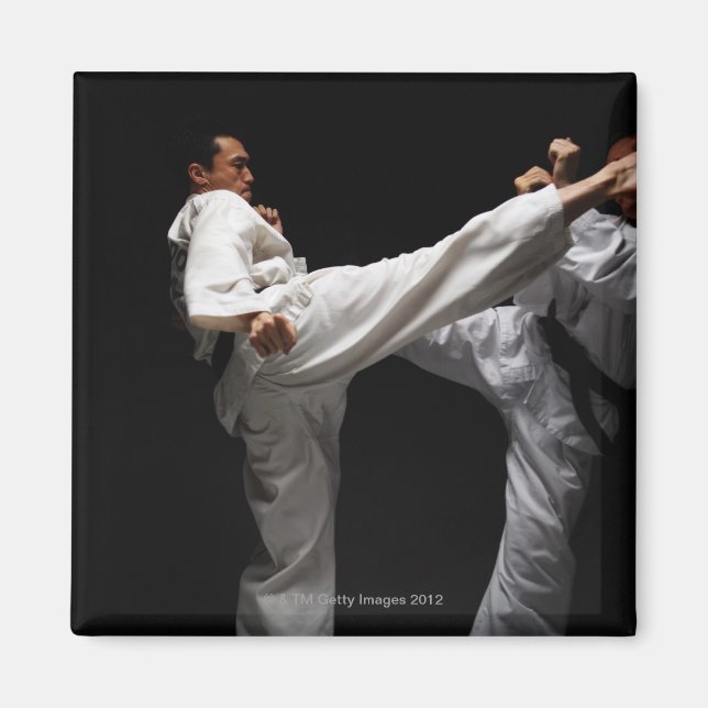 Zwei Blackbelt Sparring Magnet (Vorne)