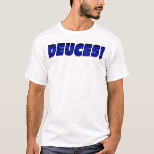 Zwei-Blau-Schwarz T-Shirt