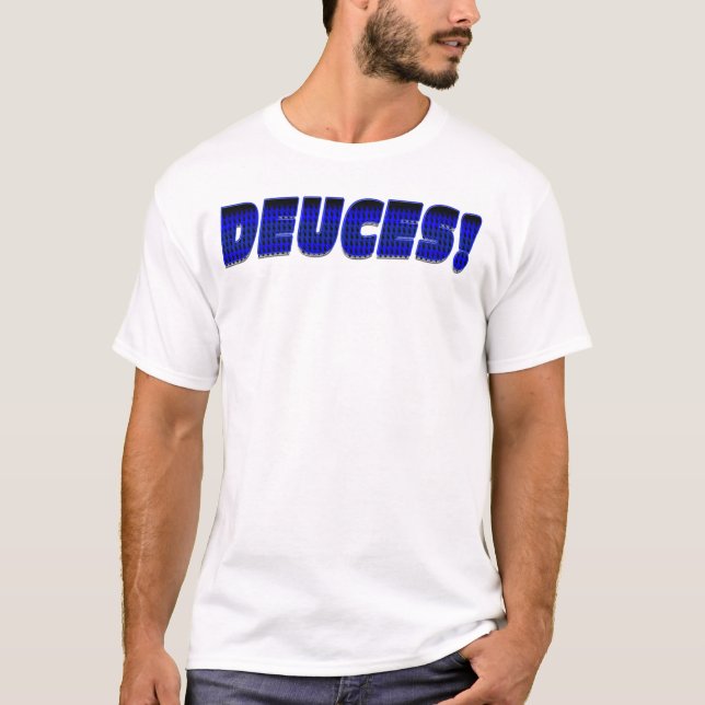 Zwei-Blau-Schwarz T-Shirt (Vorderseite)