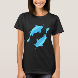 Zwei blaue Fische T-Shirt