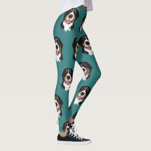 Zwei blaue Mit Augen Berner Hund Leggings