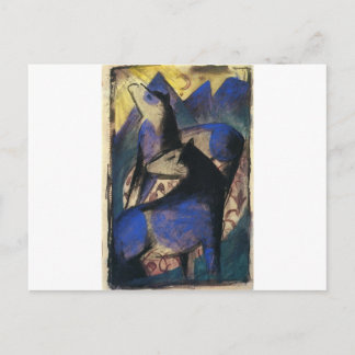 Zwei Blaue Pferde von Franz Marc Postkarte
