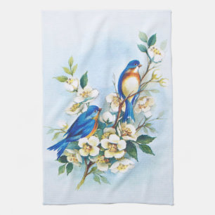 Zwei Blaue Vögel Handtuch