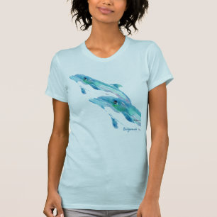 Zwei blauer Delphin-T - Shirt