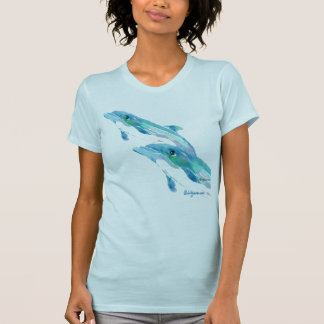 Zwei blauer Delphin-T - Shirt