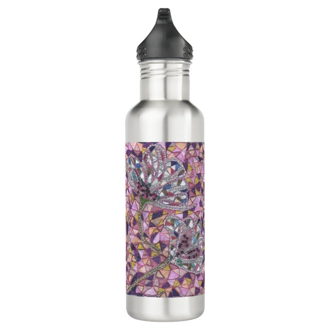 Zwei Blume Edelstahlflasche (Rechts)