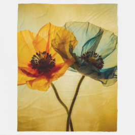 Zwei Blume Fleecedecke