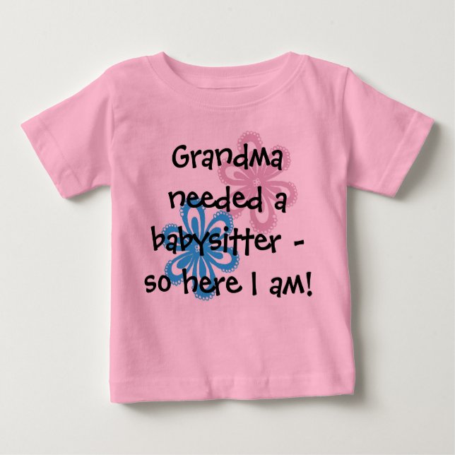 Zwei Blume Oma brauchte einen Babysitter... TShirt (Vorderseite)