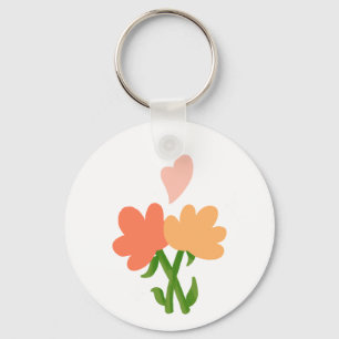 Zwei Blume Schlüsselanhänger