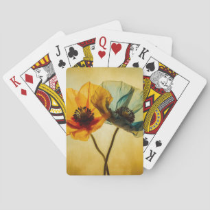 Zwei Blume Spielkarten