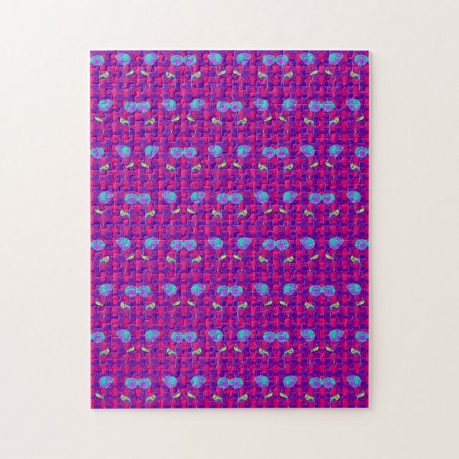 Zwei Blumen Becherblumen Puzzle (Vertikal)