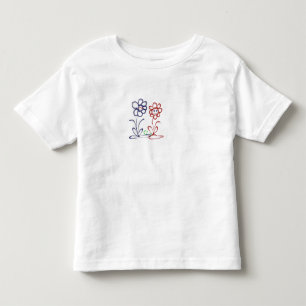 Zwei Blumen mit Herz Kleinkind T-shirt