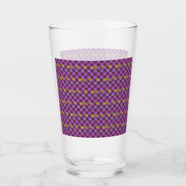 Zwei Blumen Quadrate Glas (Vorderseite)