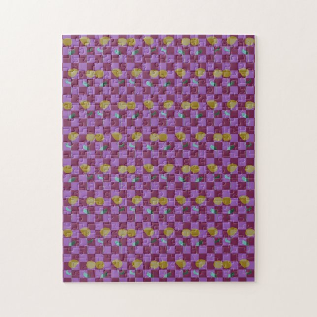 Zwei Blumen Quadrate Puzzle (Vertikal)