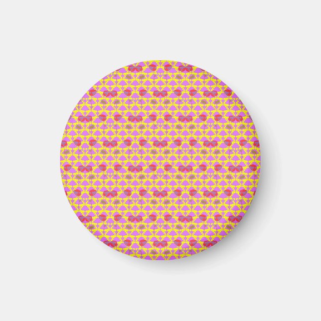 Zwei Blumenrosen Magnet (Vorne)