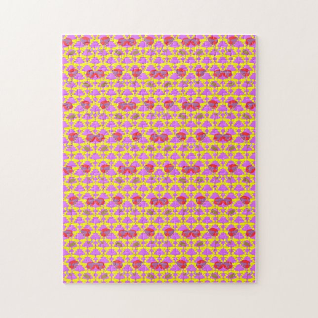 Zwei Blumenrosen Puzzle (Vertikal)