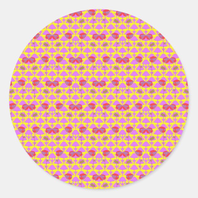 Zwei Blumenrosen Runder Aufkleber (Vorderseite)