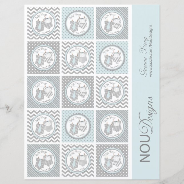 Zwei Boys Krawatte Bow Krawatte Mix Print Cupcake  (Vorderseite)