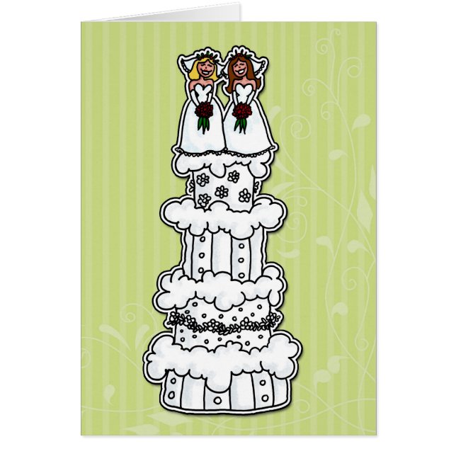 Zwei Bräute auf Hochzeitstorte (Vorne)