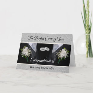 Zwei Bräutigame in Smoking Hochzeit Gratulation Karte