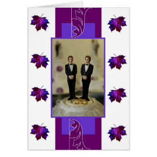 Zwei Bräutigame, lila Thema