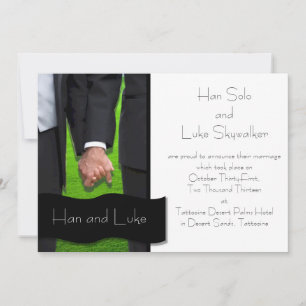 Zwei Bräutigams Schwule Hochzeitsankündigung Ankündigung