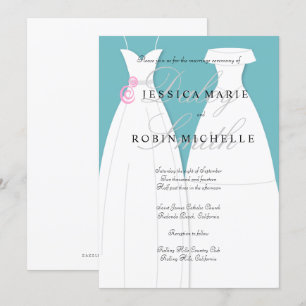 Zwei Brautkleid Hochzeit Lesbisch Hochzeit Einladung
