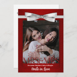 Zwei Brautrote mit weißer Gowns Hochzeit Einladung