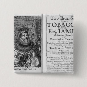 'Zwei Breitseiten gegen Tabak Button