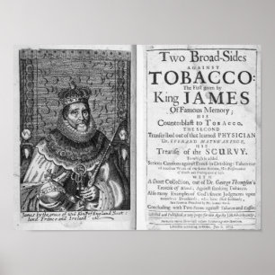 'Zwei Breitseiten gegen Tabak Poster