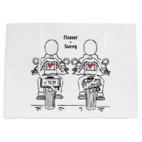 Zwei Brides Biker Motorrad Hochzeit