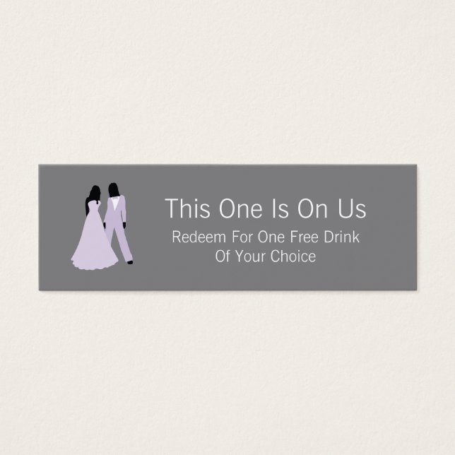 Zwei Brides gratis Drink auf uns (Lilac und Gray) (Vorderseite)