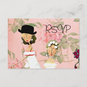 Zwei Brides UAWG RSVP Karte