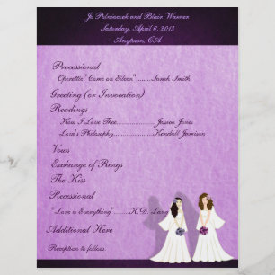 Zwei Brigaden Lesbische Hochzeitsprogramme