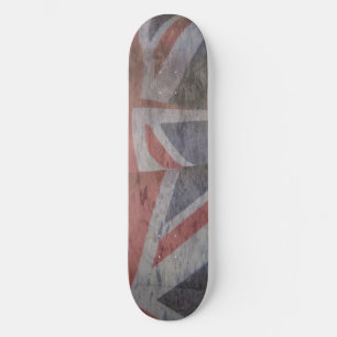 zwei britische Flaggen Skateboard Grunge 8-1/2"