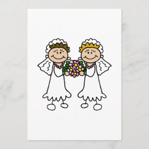 Zwei Brücken mit Blume Einladung