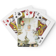 Zwei Brücken spielen Karten