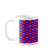 Zwei Buchstaben Red Blue