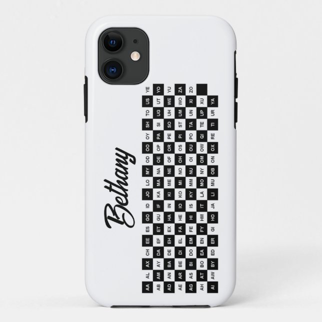 zwei Buchstaben, schwarz und weiß Intl ver Case-Mate iPhone Hülle (Rückseite)