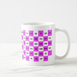 Zwei Buchstaben US English List Pink Tasse
