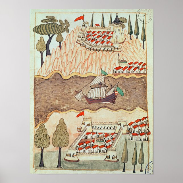 Zwei Burgen im Schwarzen Meer Poster (Vorne)