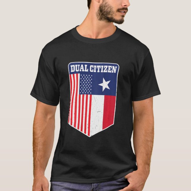 Zwei Bürger Texas und Amerika stolz darauf, wieder T-Shirt (Vorderseite)